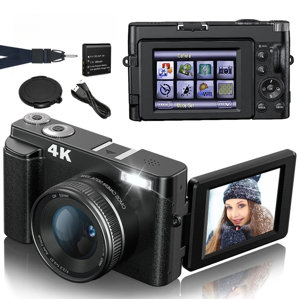 Beauty Makeup News - Videocamera Compatta 4K 48MP per Vlogging,
