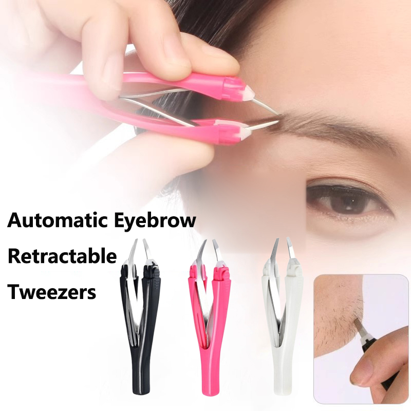 Beauty Makeup Face - Pinzetta per Sopracciglia Automatica Retrattile, Strumento
